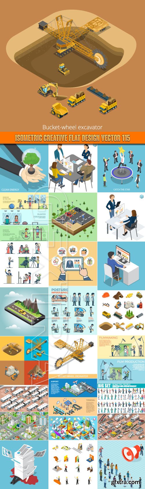 Isometric creative flat design vector 115