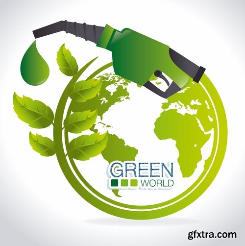 Collection earth ecology day holiday flyer banner cleanliness icon sticker 25 EPS