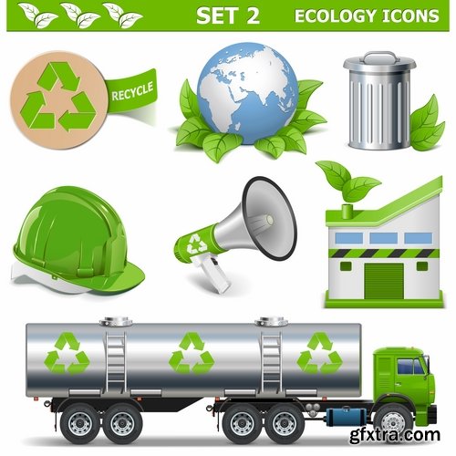 Collection earth ecology day holiday flyer banner cleanliness icon sticker 25 EPS