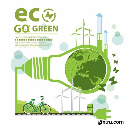 Collection earth ecology day holiday flyer banner cleanliness icon sticker 25 EPS