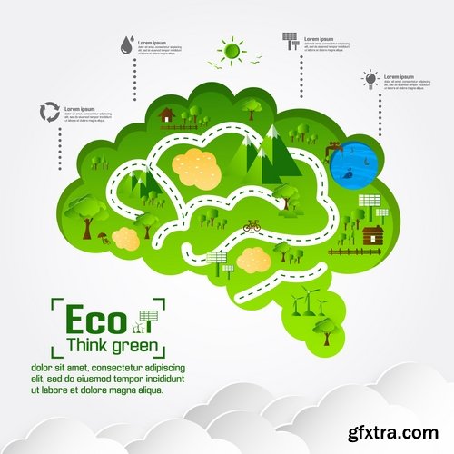 Collection earth ecology day holiday flyer banner cleanliness icon sticker 25 EPS