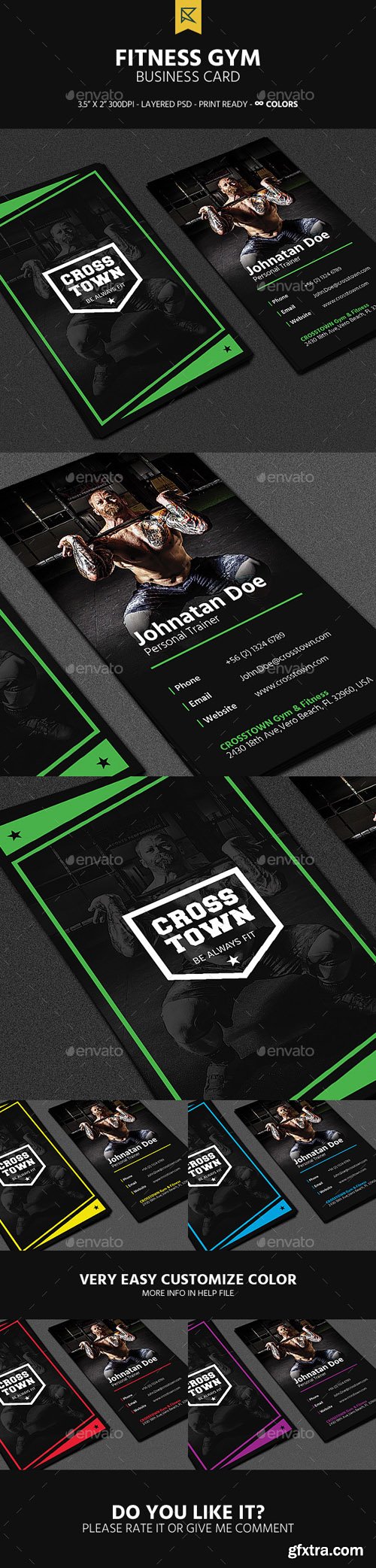 GR - Fitness Gym Business Card 19687903 GR - Fitness Gym Business Card 19687903