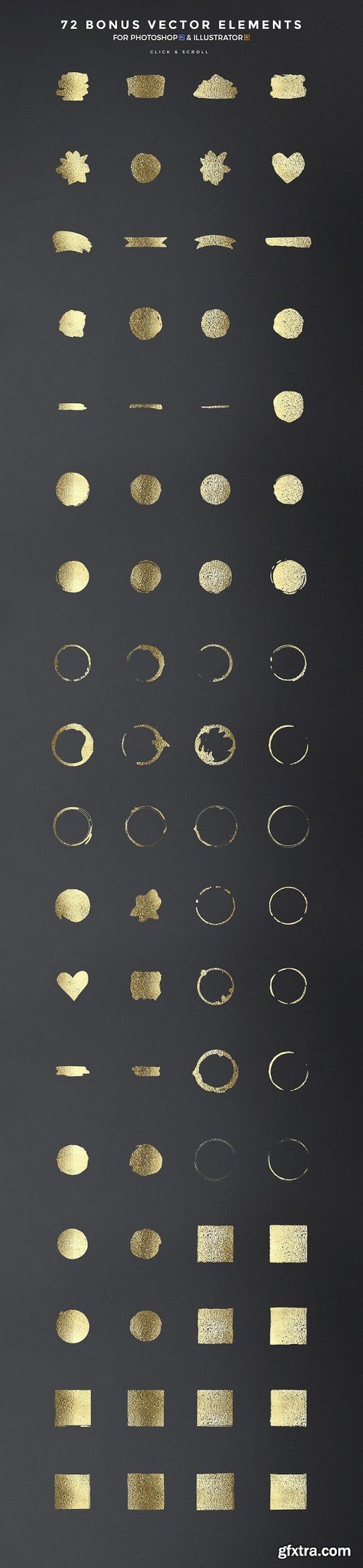 CM - 300+ Gold Glitter & Foil Styles 1372410