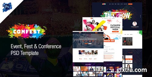 ThemeForest - ConFest - Multi-Purposes Event and Conference PSD Template 19323293