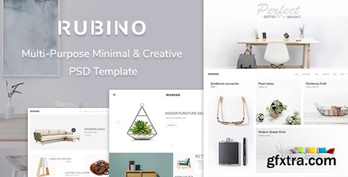 ThemeForest - Rubino - Minimal & Creative PSD Template 19367119