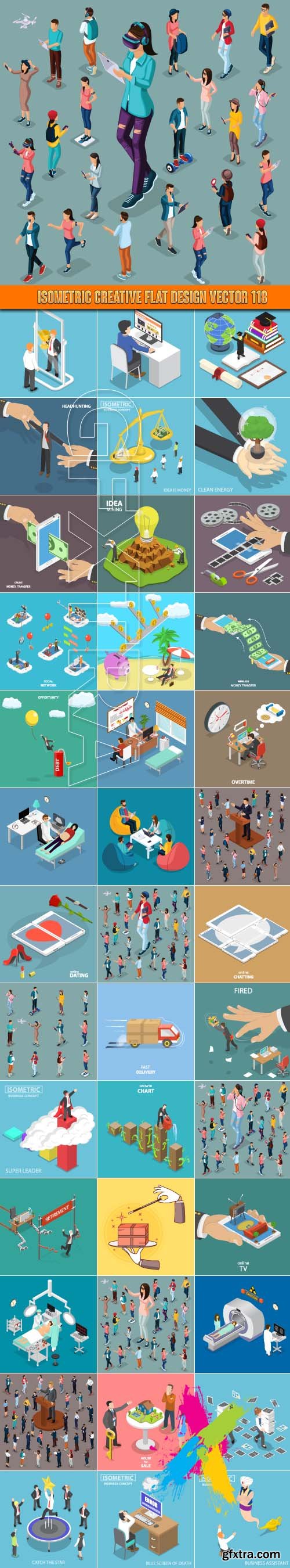 Isometric creative flat design vector 118