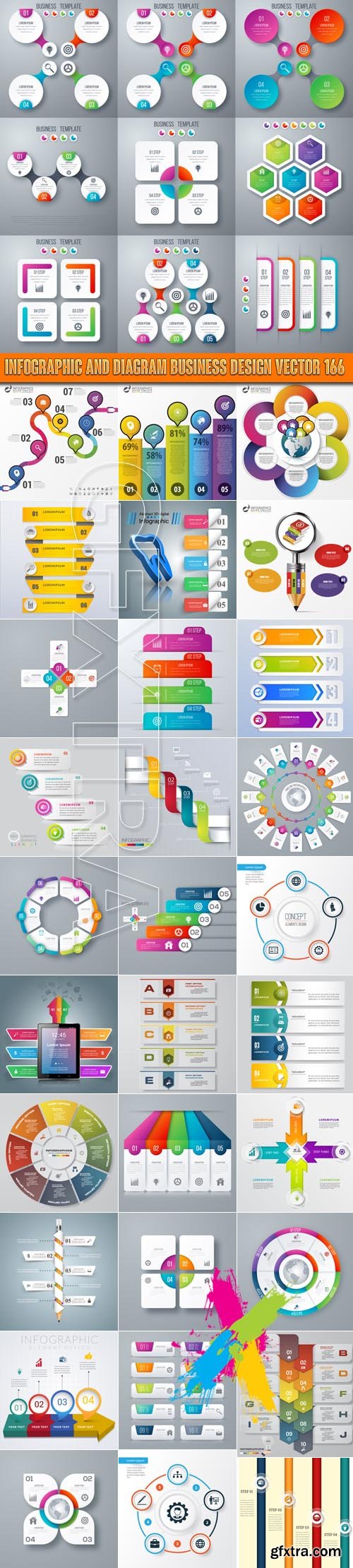 Infographic and diagram business design vector 166