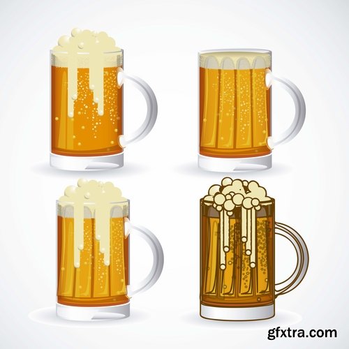 Collection label on a bottle of beer vector image 2-25 EPS