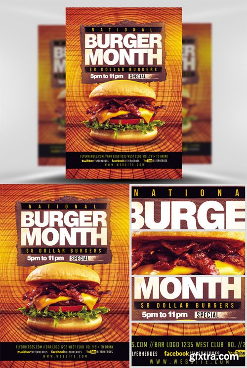 Burger Month Flyer Template Burger Month Flyer Template