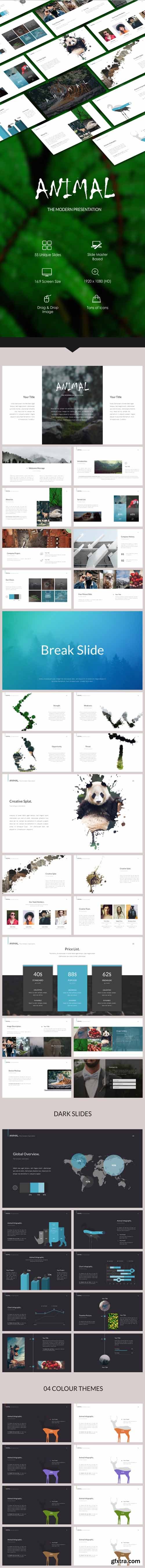 GR - Animal Powerpoint Template 19773226