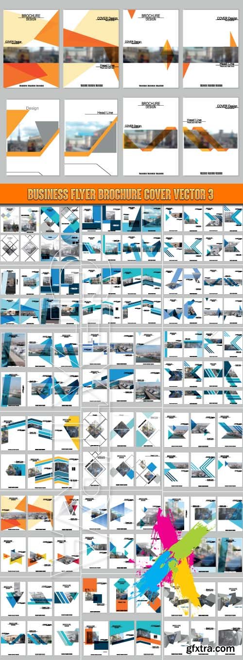 Business flyer brochure cover vector 3