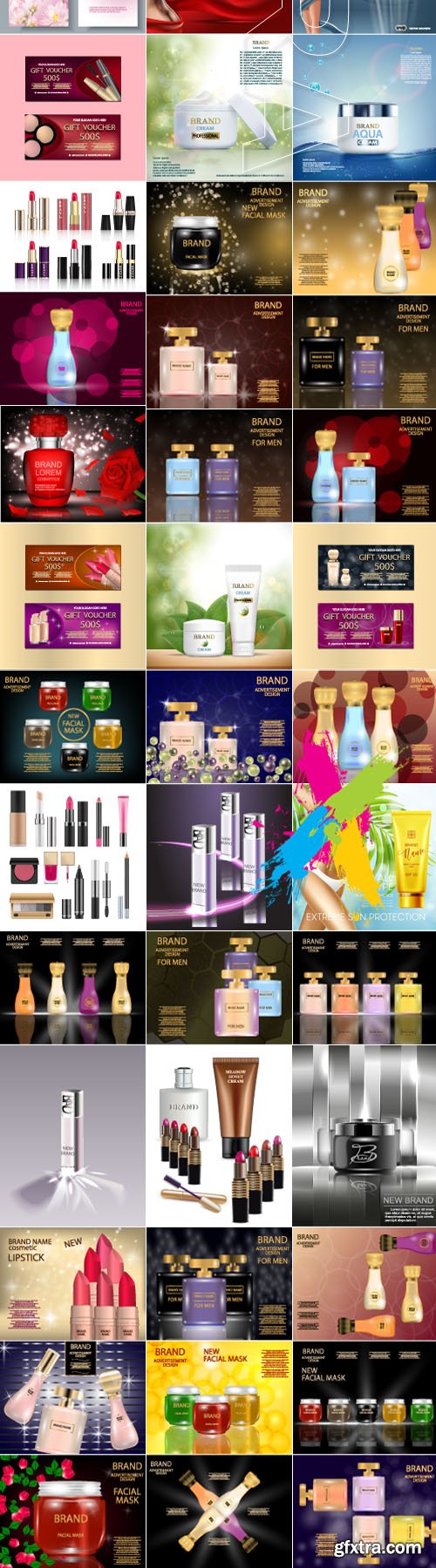 Advertising Poster Concept Cosmetics vector 106
