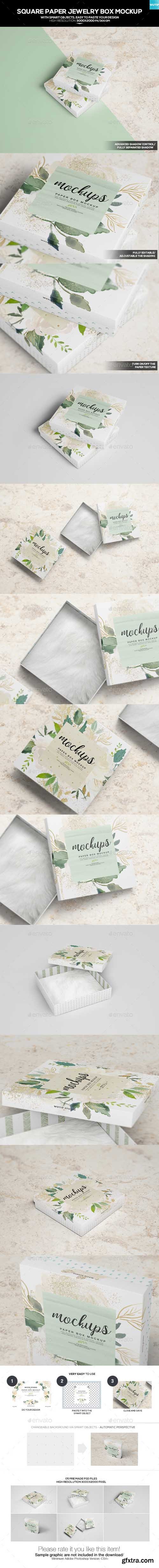 GR - Square Paper Jewellery Box Mockup 19846173 GR - Square Paper Jewellery Box Mockup 19846173