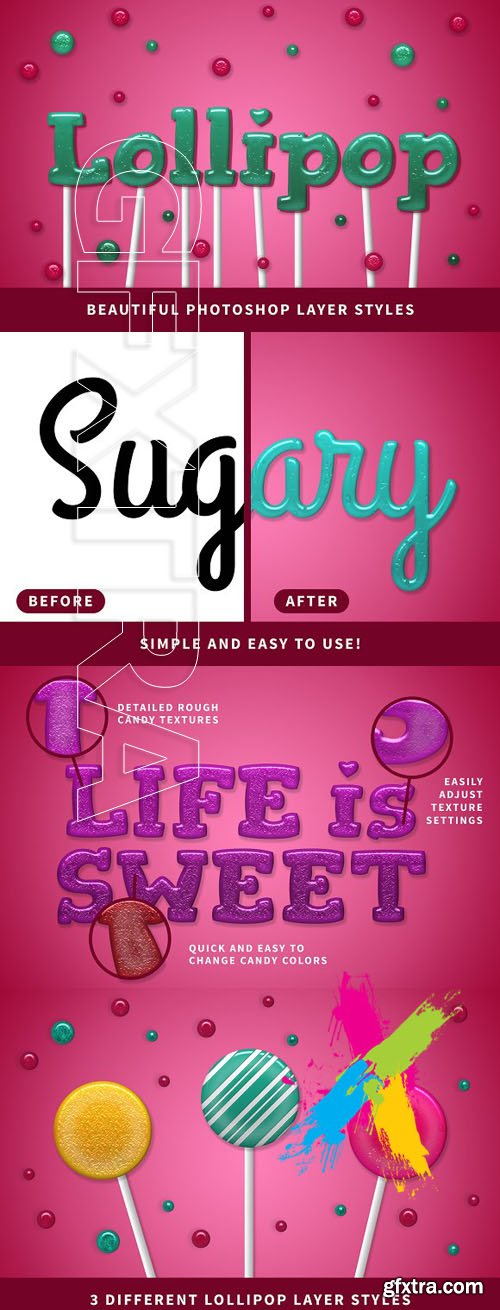 CM - Lollipop Photoshop Layer Styles 1429260