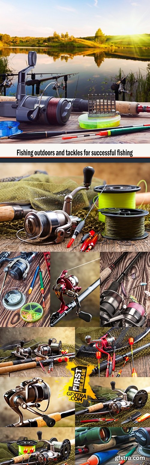 Fishing outdoors and tackles for successful fishing