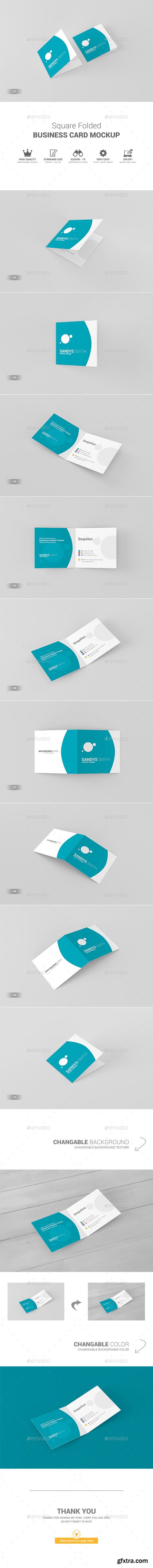 GR - Square Folded Business Card Mock-Ups 19319589 GR - Square Folded Business Card Mock-Ups 19319589