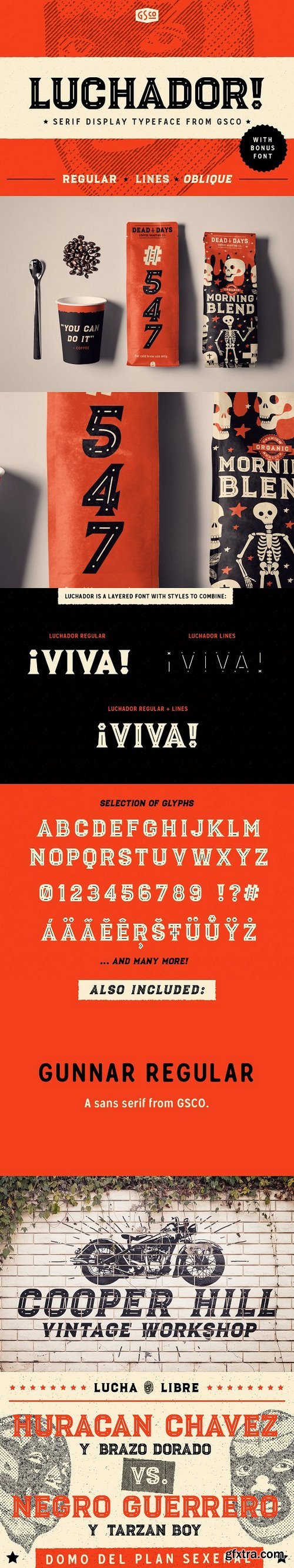 CM - Luchador - Serif display typeface 1412527