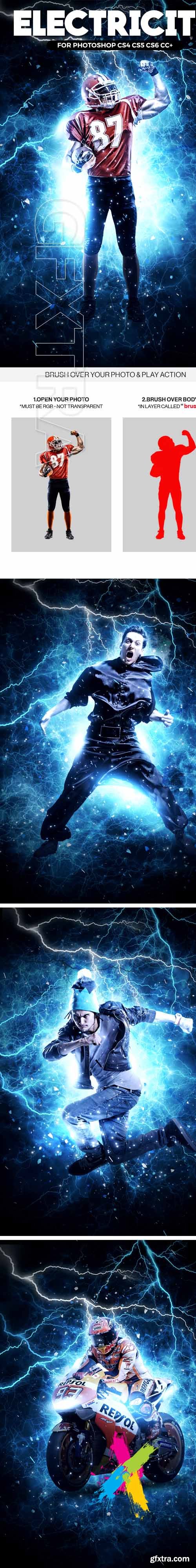 GR - Electricity Photoshop Action 19819791