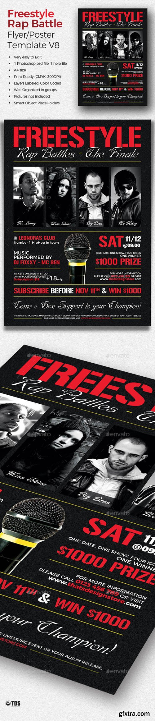 GR - Freestyle Rap Battle Flyer Template V8 19782620