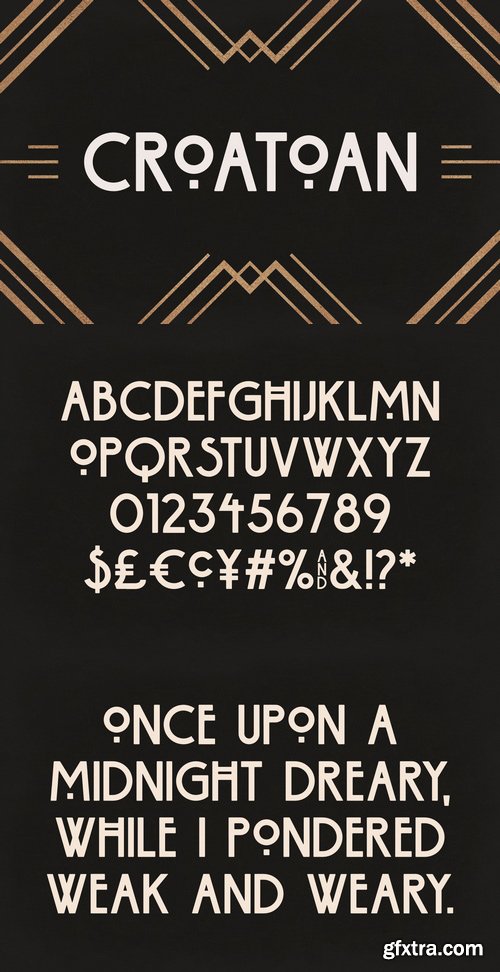 Croatoan - Art Deco Headline Font