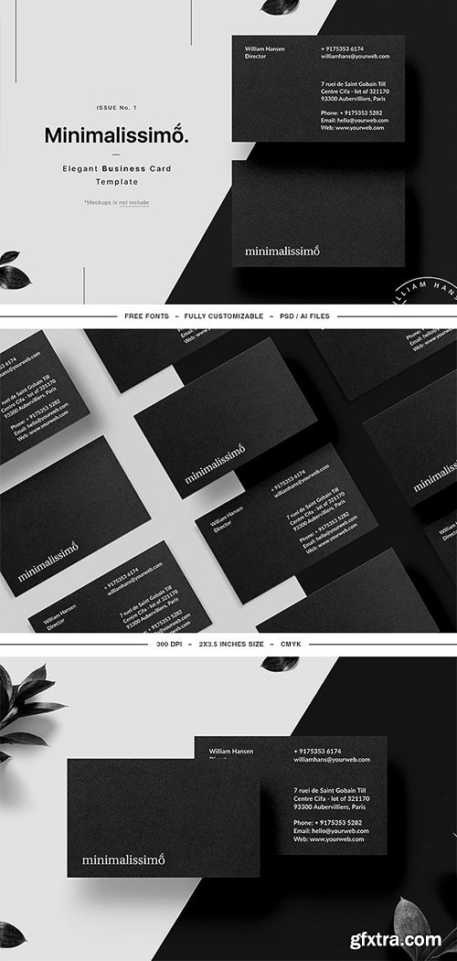 Minimalissimo Business Card Template Minimalissimo Business Card Template