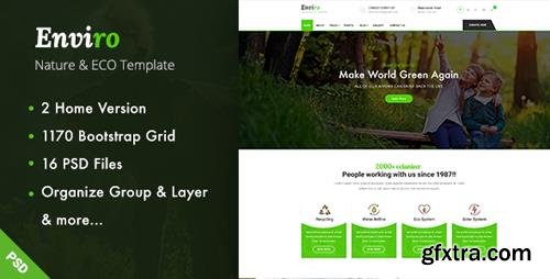 ThemeForest - Enviro - Environment & Non-Profit PSD Template 19763783