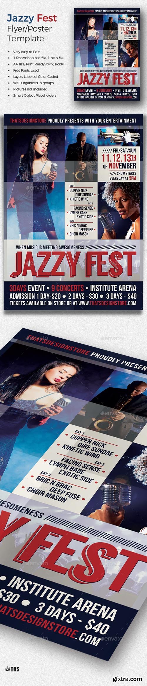 GR - Jazzy Fest Flyer Template 19813928
