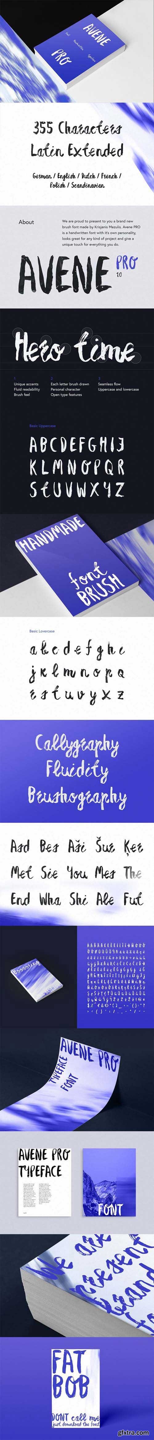 Avene PRO Brush Font