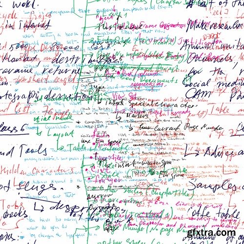 Creative seamless calligraphic handwriting text and letters 25 Eps