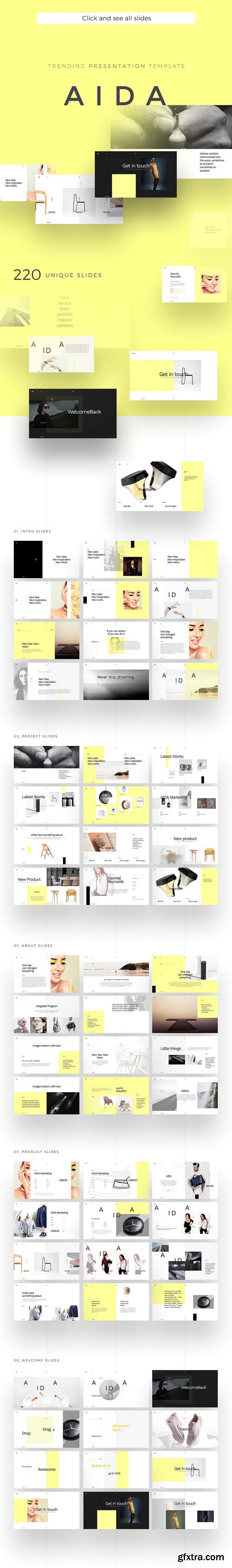 CM 1408741 - AIDA PowerPoint Template + Icon Pack