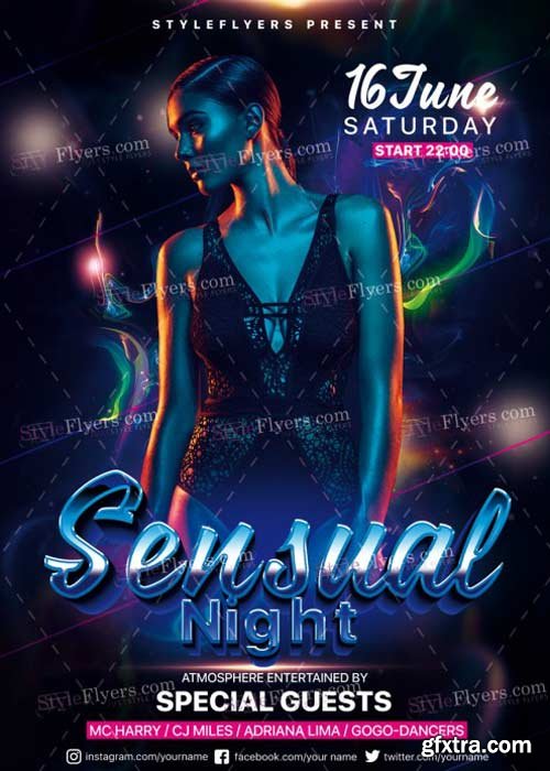 Sensual Night PSD V15 Flyer Template