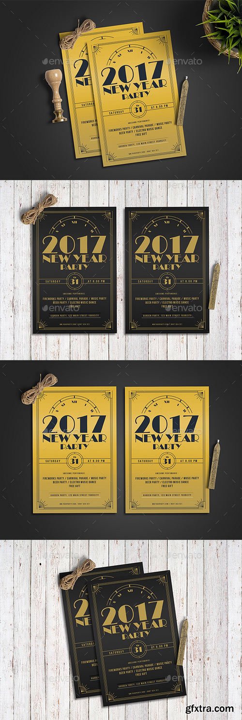 Graphicriver - Classic Golden New Year 19149730