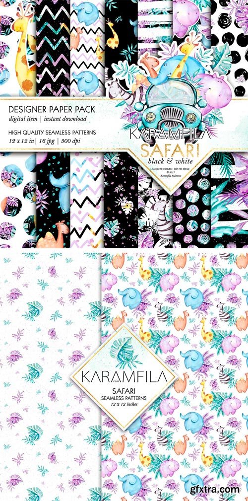 CM 1408608 - Jeep Safari Patterns Baby Animals