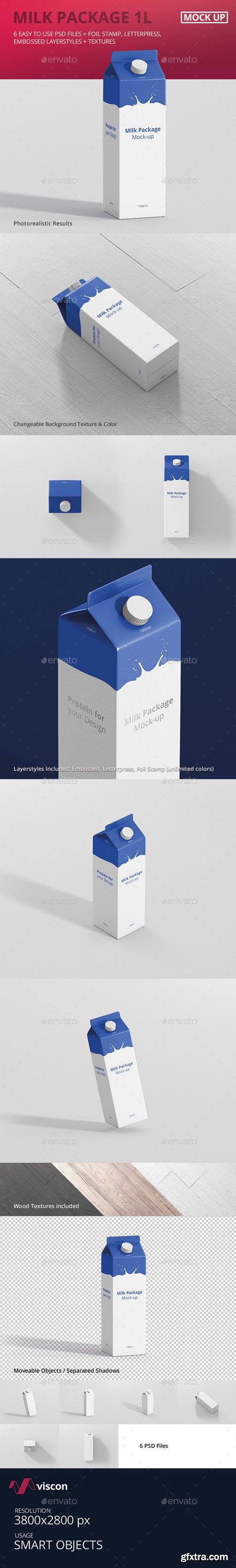 GR - Juice / Milk Mockup - 1L Carton Box 18160970 GR - Juice / Milk Mockup - 1L Carton Box 18160970