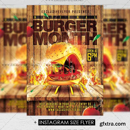 Burger Month – Premium A5 Flyer Template