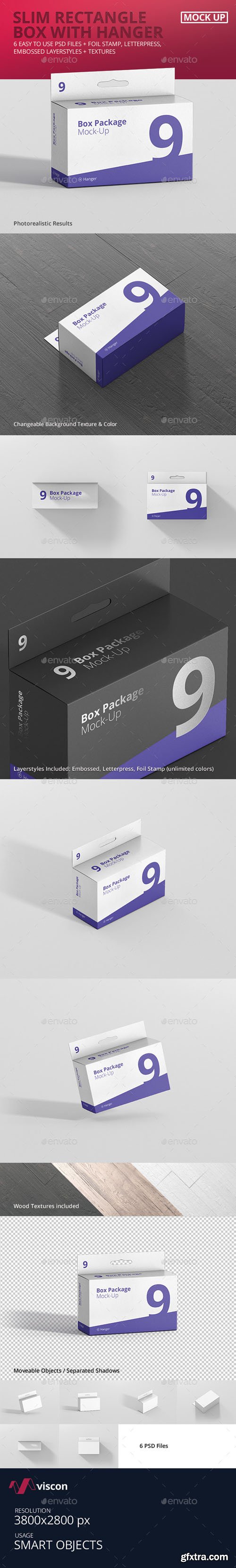 GR - Package Box Mockup - Slim Rectangle with Hanger 18841669