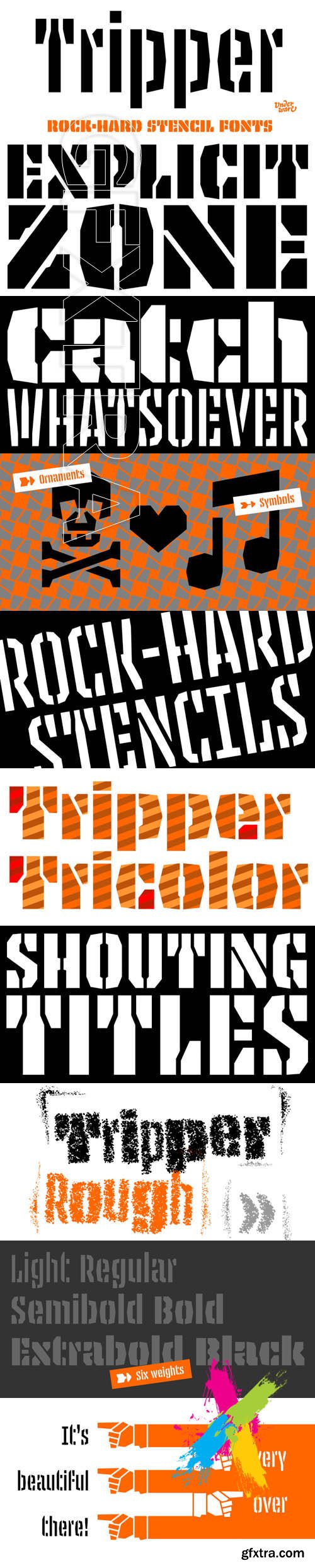 Tripper Pro font family