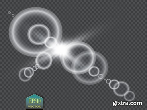 Light Effect Wave Line Lace Lamp Flyer Banner 25xEPS