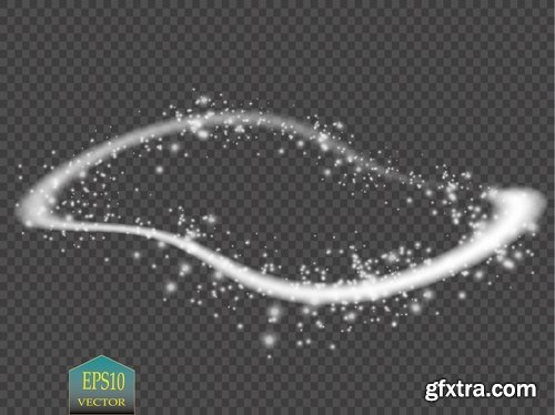 Light Effect Wave Line Lace Lamp Flyer Banner 25xEPS