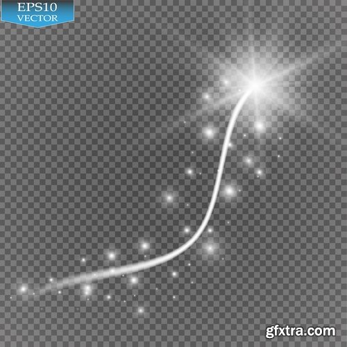 Light Effect Wave Line Lace Lamp Flyer Banner 25xEPS