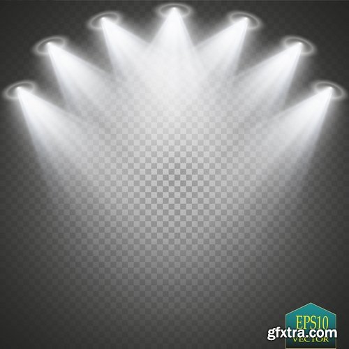 Light Effect Wave Line Lace Lamp Flyer Banner 25xEPS