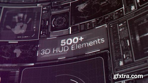 Videohive 500+ 3D HUD Elements 19788691