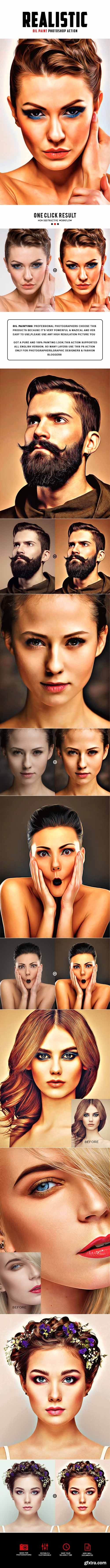 GR - Realistic Oil Painting Photoshop Action 19995363