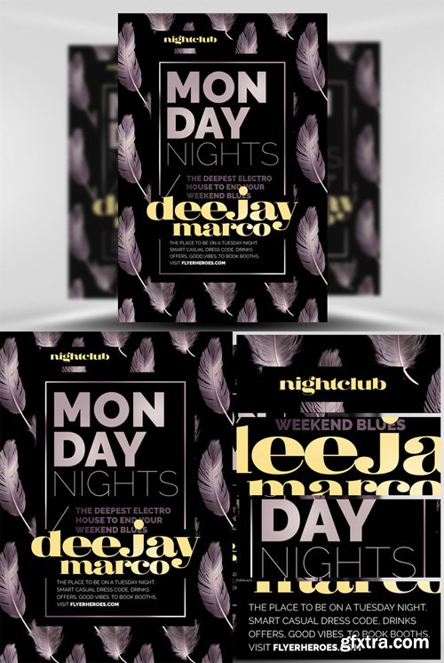 Feather Series - Monday Night Flyer Template