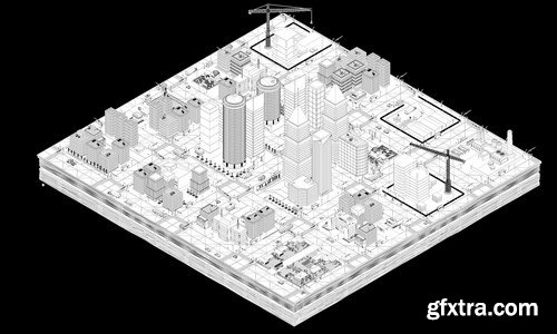 Low Poly Megapolis City Pack 3D Models