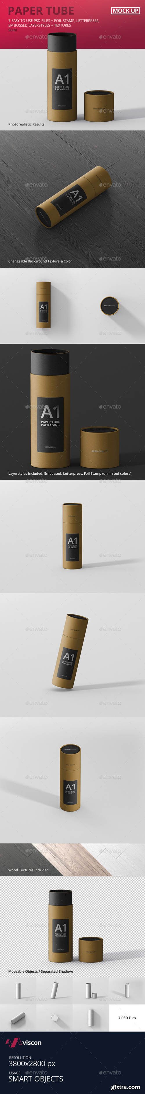 GR - Paper Tube Packaging Mockup - Slim 19343692