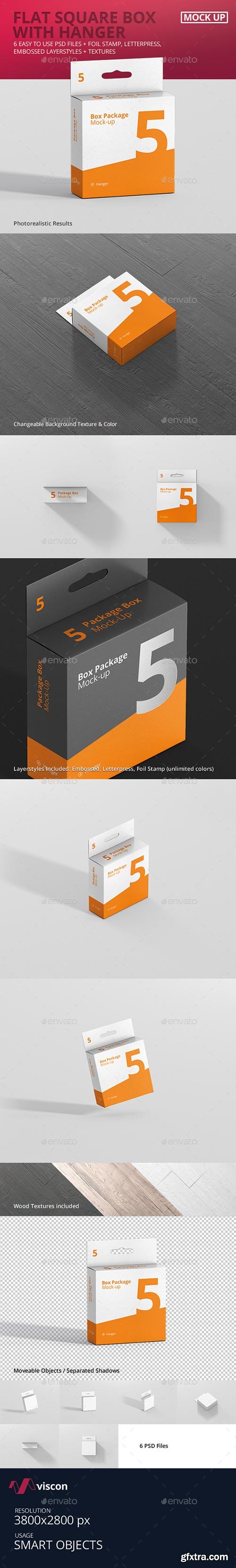 Graphicriver - Package Box Mock-Up - Flat Square with Hanger 18069484