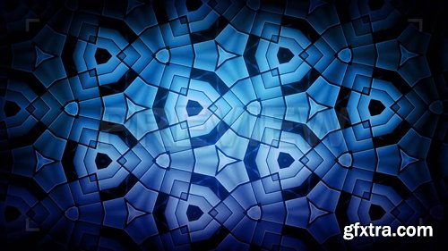 MA - Kaleidoscope Blue Pattern