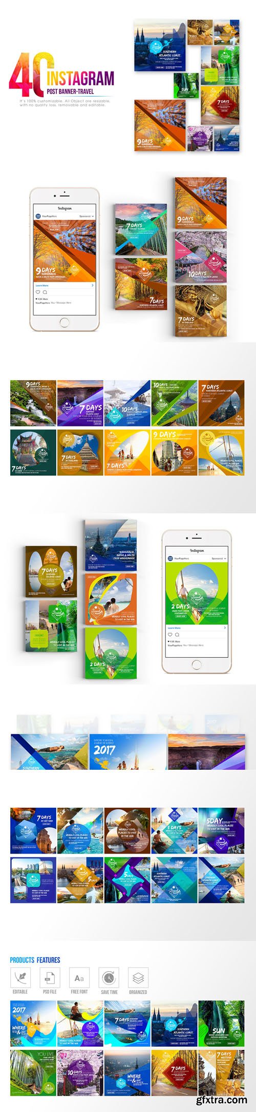 40 Instagram Post Banner-Travel 40 Instagram Post Banner-Travel