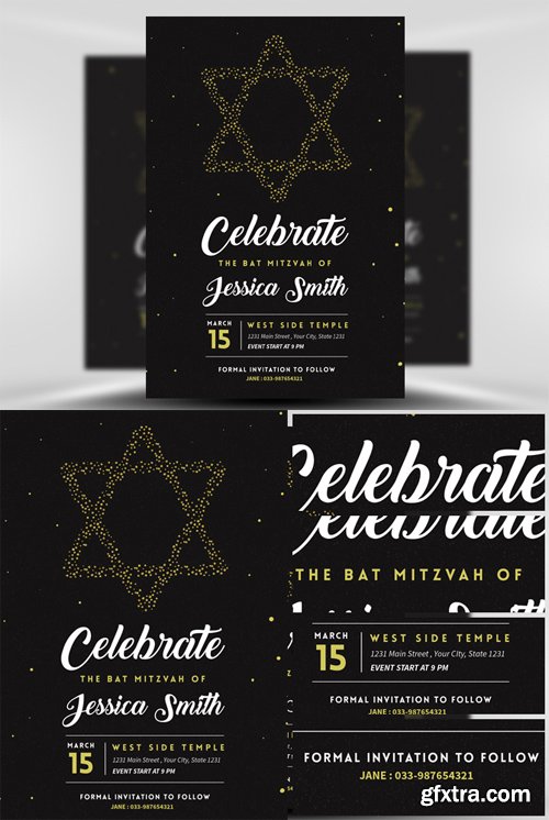 Bat Mitzvah Flyer Template v2